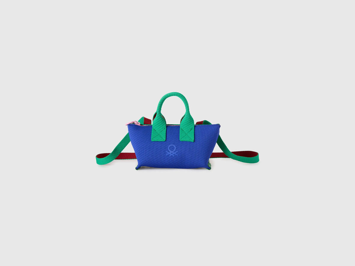 Benetton Blue Women Mini Tote with Shoulder Strap SKU: 64I8VY02C_901 Image 01