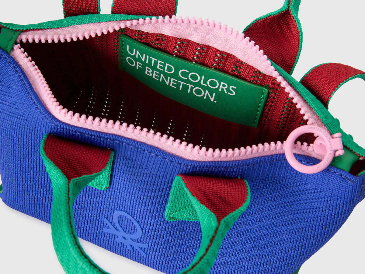 Benetton Blue Women Mini Tote with Shoulder Strap SKU: 64I8VY02C_901 Image 03