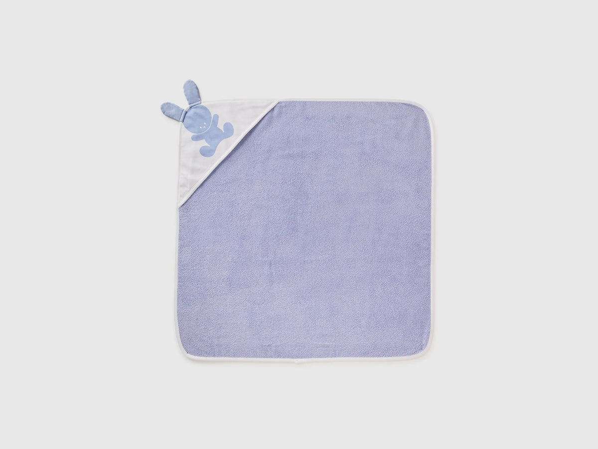 Benetton Sky Blue New Born Terry Bathrobe SKU: 64QHR8003_081 Image 01