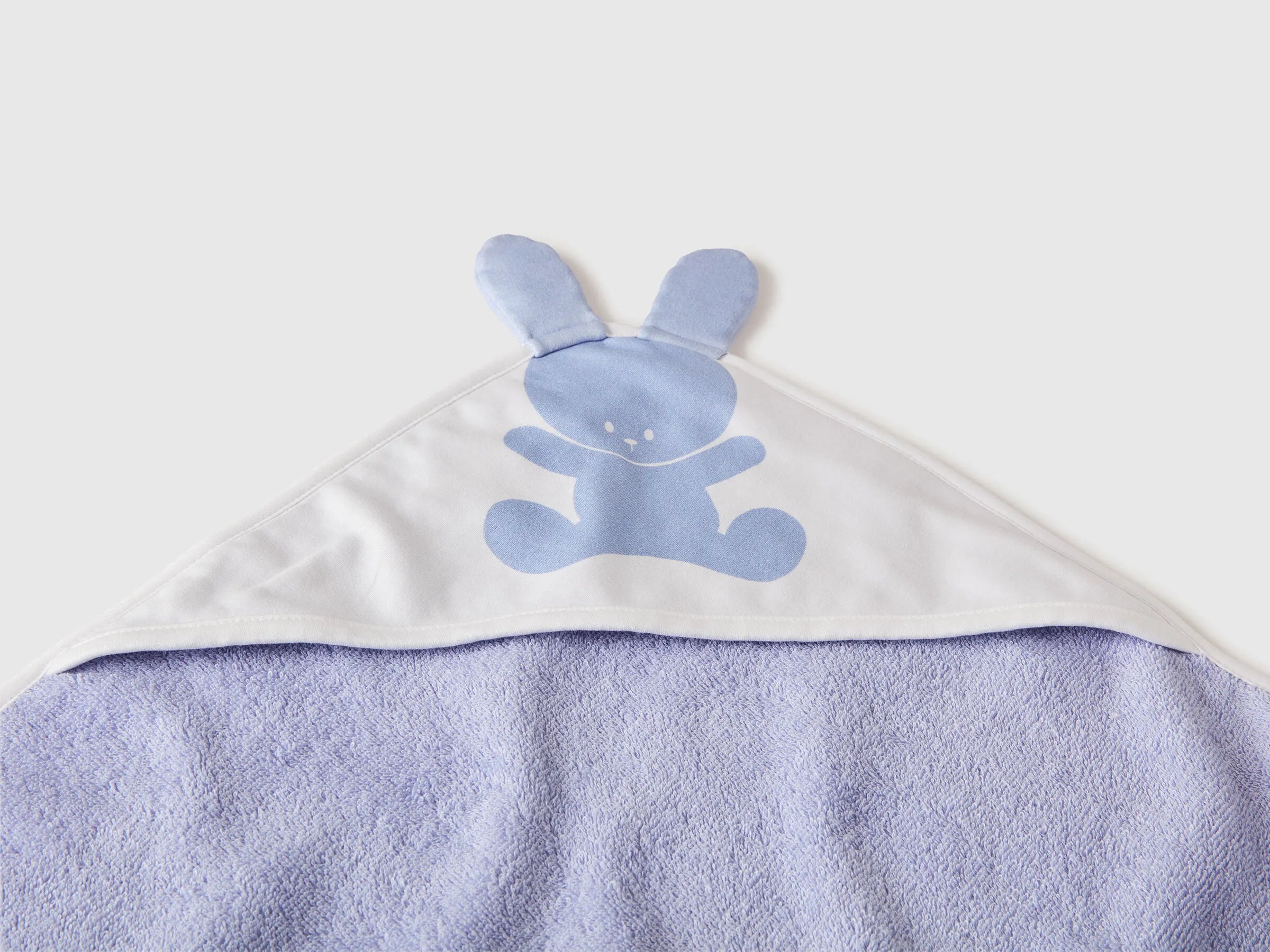 Benetton Sky Blue New Born Terry Bathrobe SKU: 64QHR8003_081 Image 03