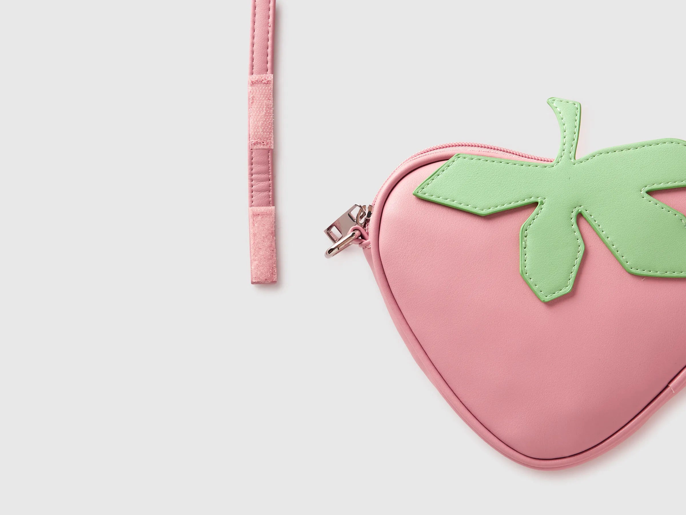 Benetton Pink Girls Strawberry-Shaped Crossbody Bag SKU: 66RVRY004_25F Image 03