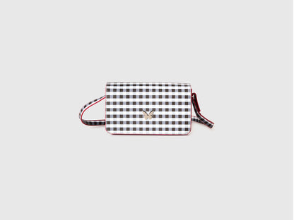 Benetton Black Girls Vichy Crossbody Bag SKU: 66RVRY005_100 Image 01