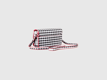 Benetton Black Girls Vichy Crossbody Bag SKU: 66RVRY005_100 Image 02