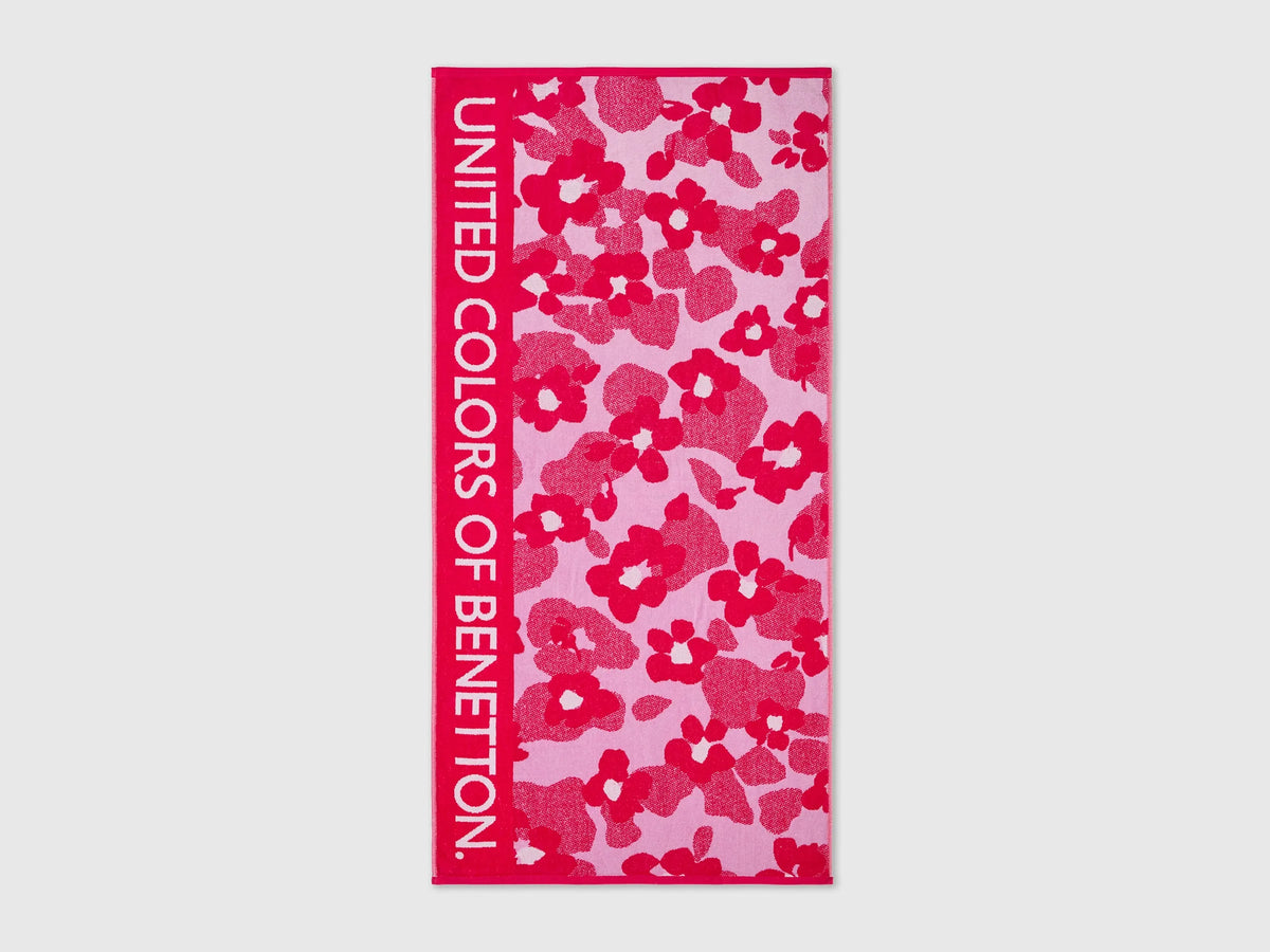 Benetton Fuchsia Boys Floral Beach Towel SKU: 68U1R8004_903 Image 01