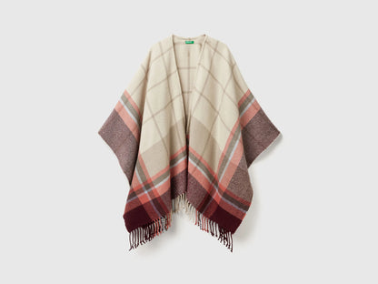 Benetton_Light Gray_Check Jacquard Cloak_6DDWDU01V_911_01