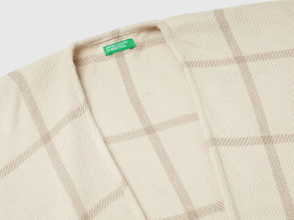 Benetton_Light Gray_Check Jacquard Cloak_6DDWDU01V_911_03