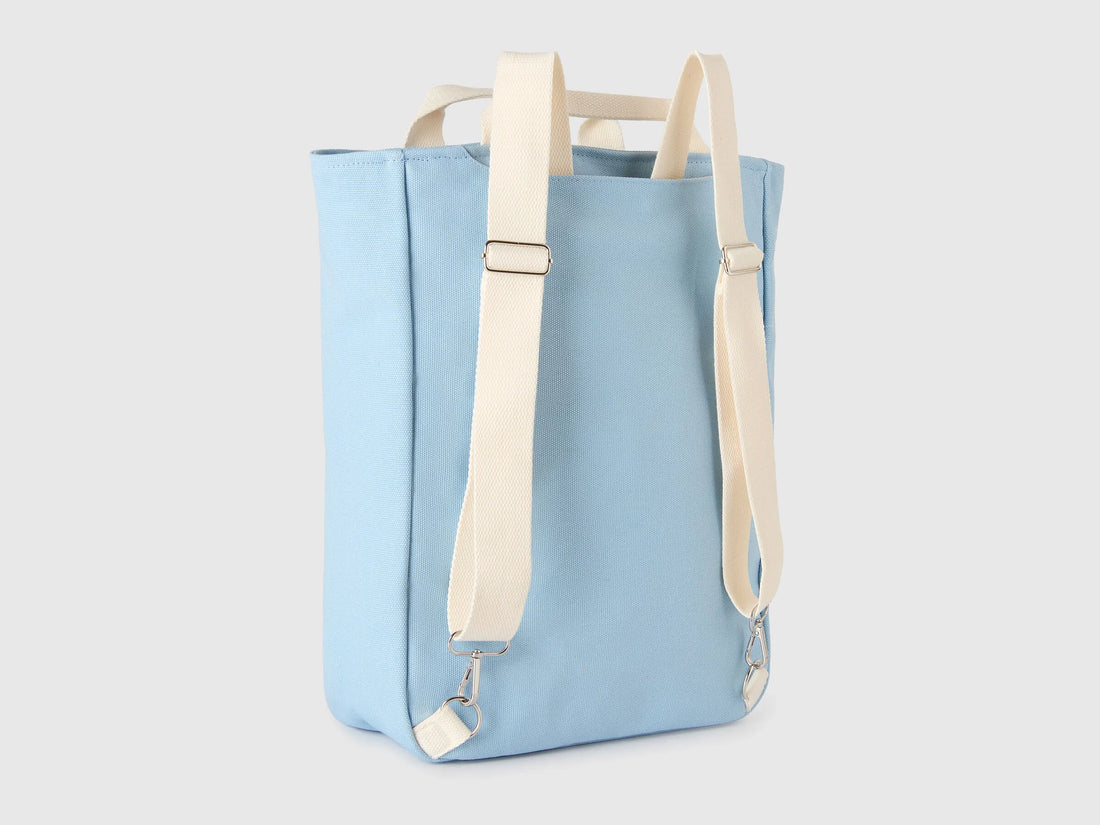 Benetton Light Blue Men, Women Blue Backpack Bag SKU: 6E0VVY02I_907 Image 02