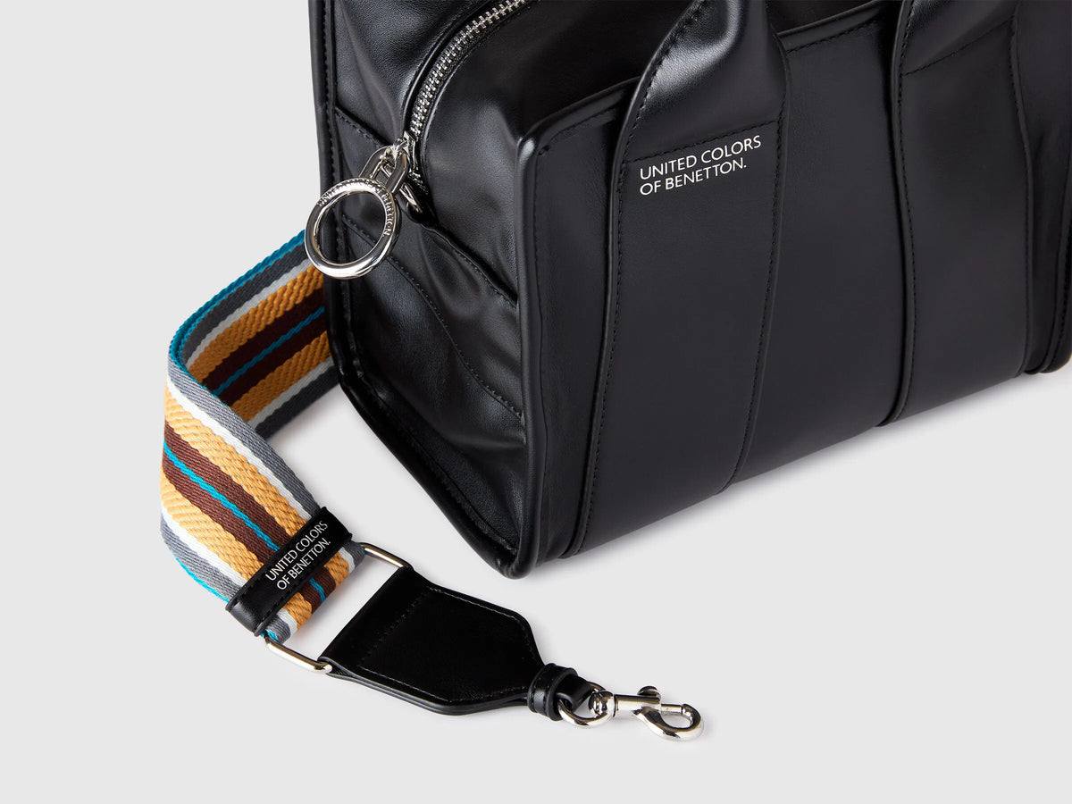 Benetton Black Women Medium Tote Bag SKU: 6E9LVY012_100 Image 03