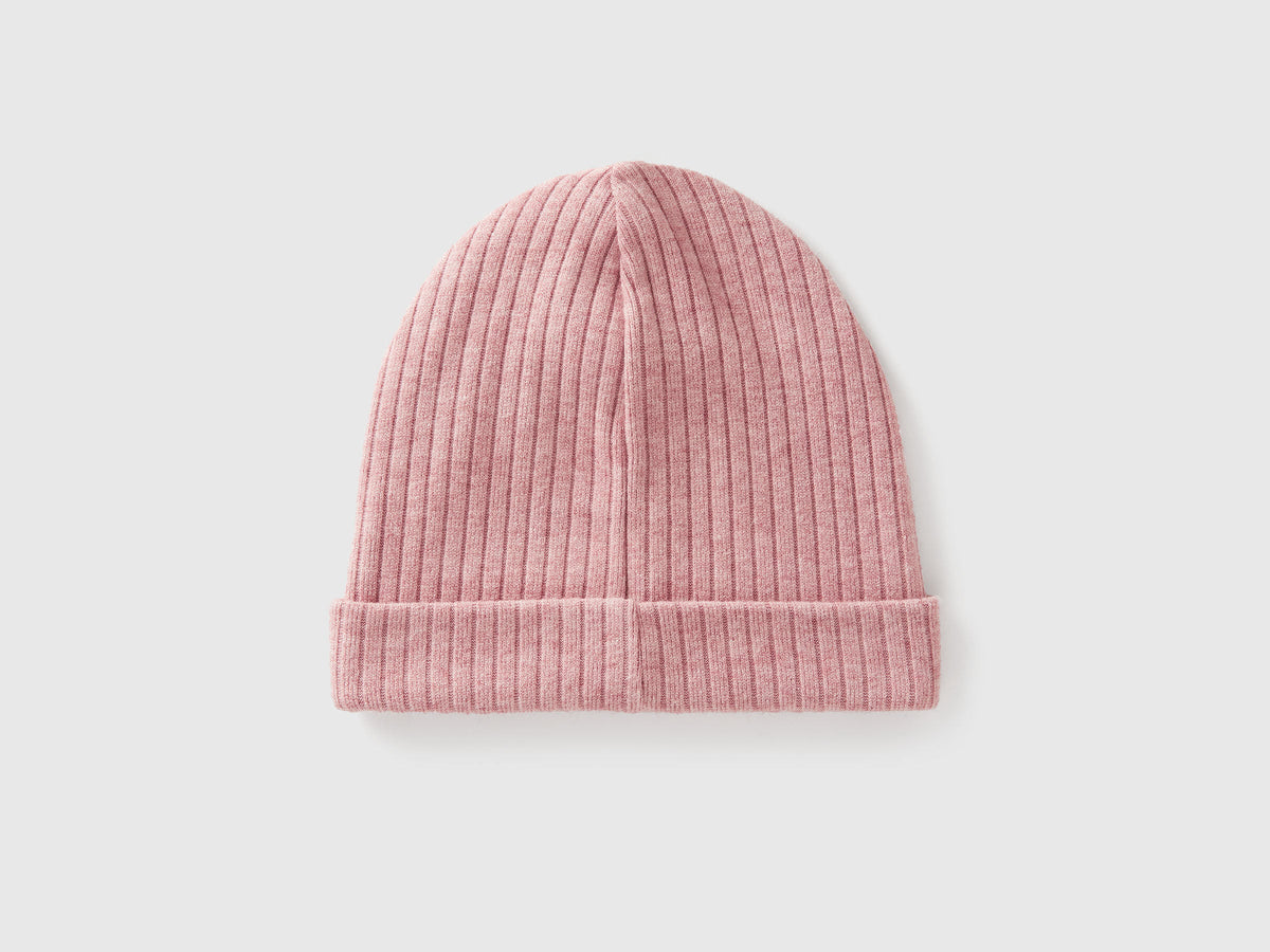 Benetton_Soft Pink_Hat in Stretch Viscose Blend_6FEECA027_12U_02