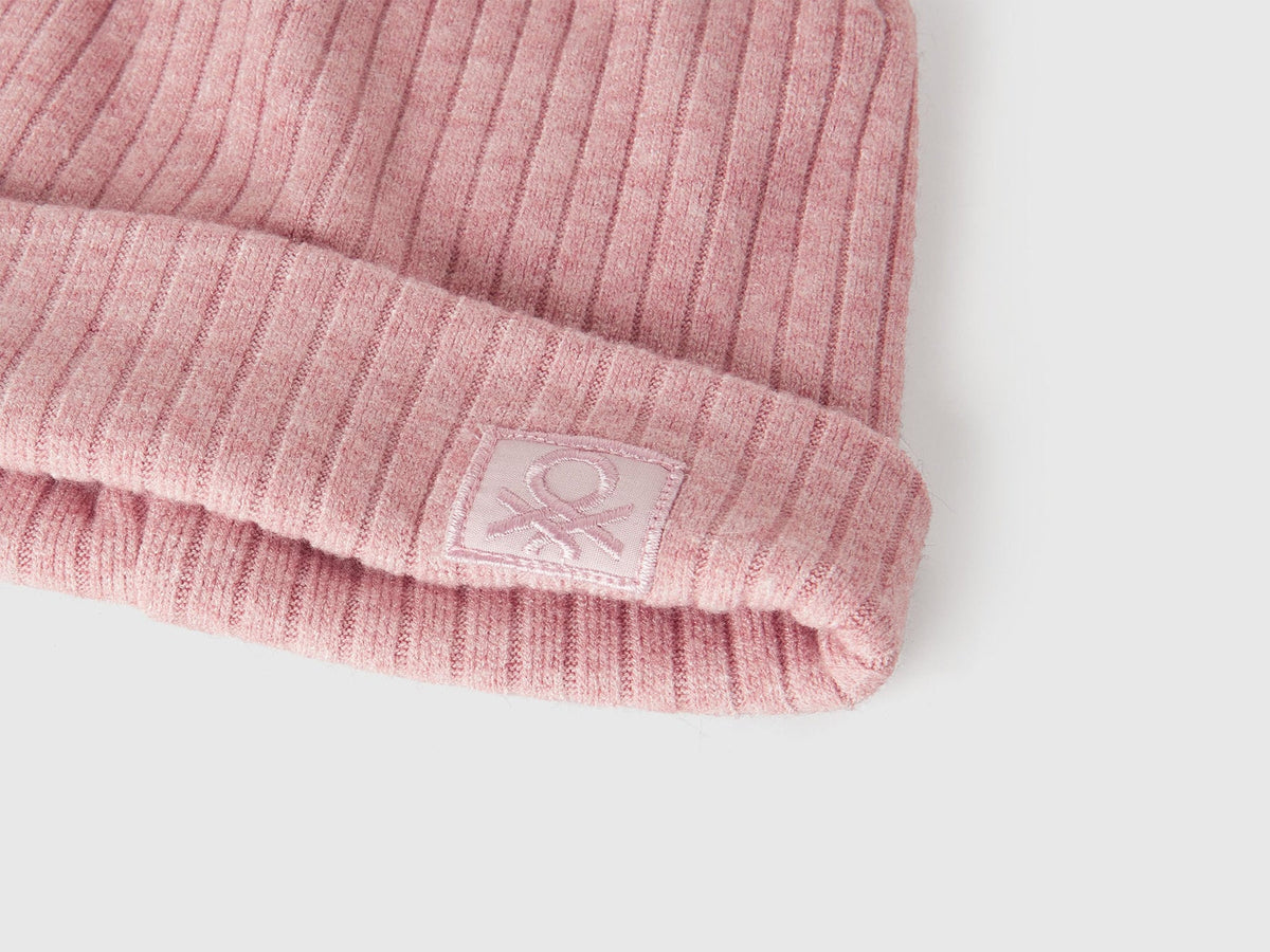 Benetton_Soft Pink_Hat in Stretch Viscose Blend_6FEECA027_12U_03