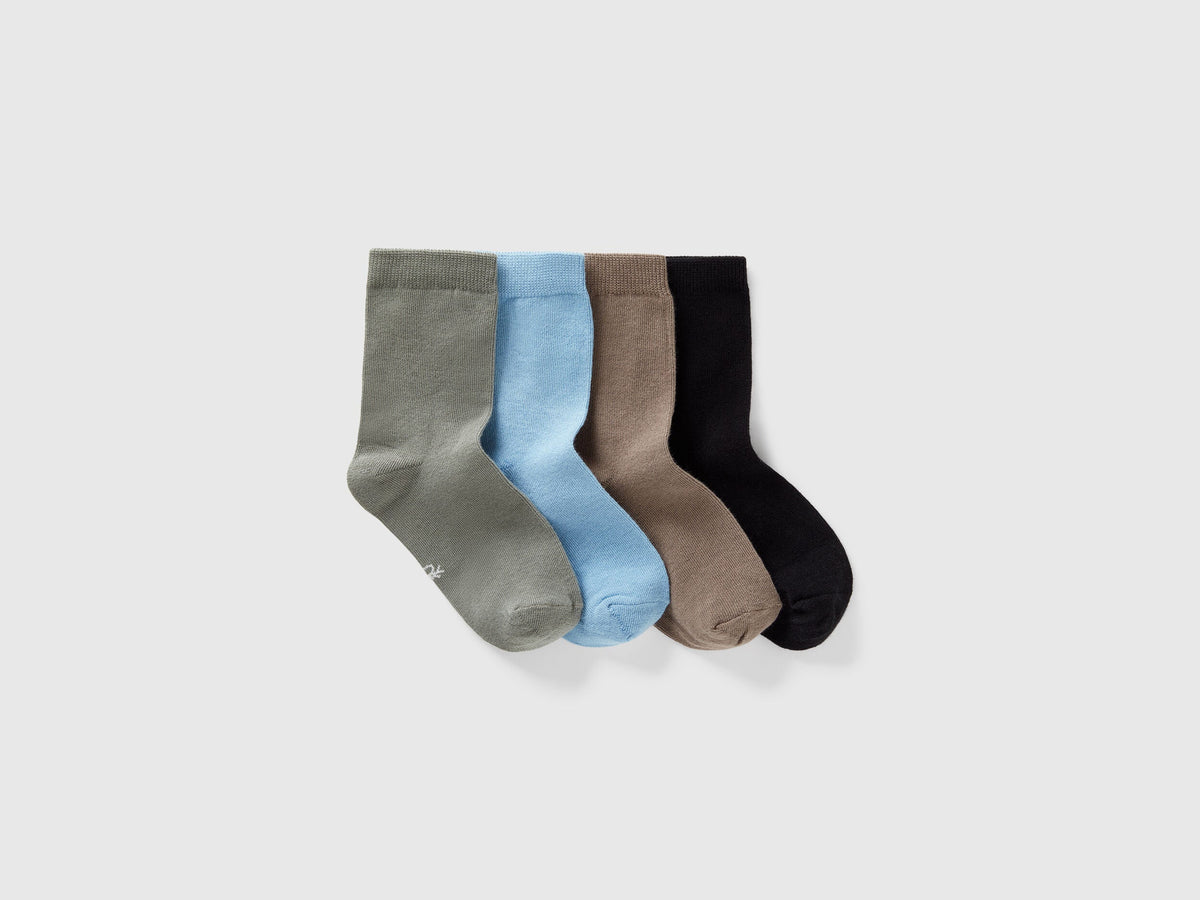 Benetton_Four Pairs of Socks in Organic Stretch Cotton_6GRD07028_921_01