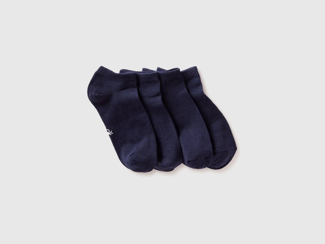 Benetton Dark Blue Boys Set of Short Socks SKU: 6GRDR7002_901 Image 01
