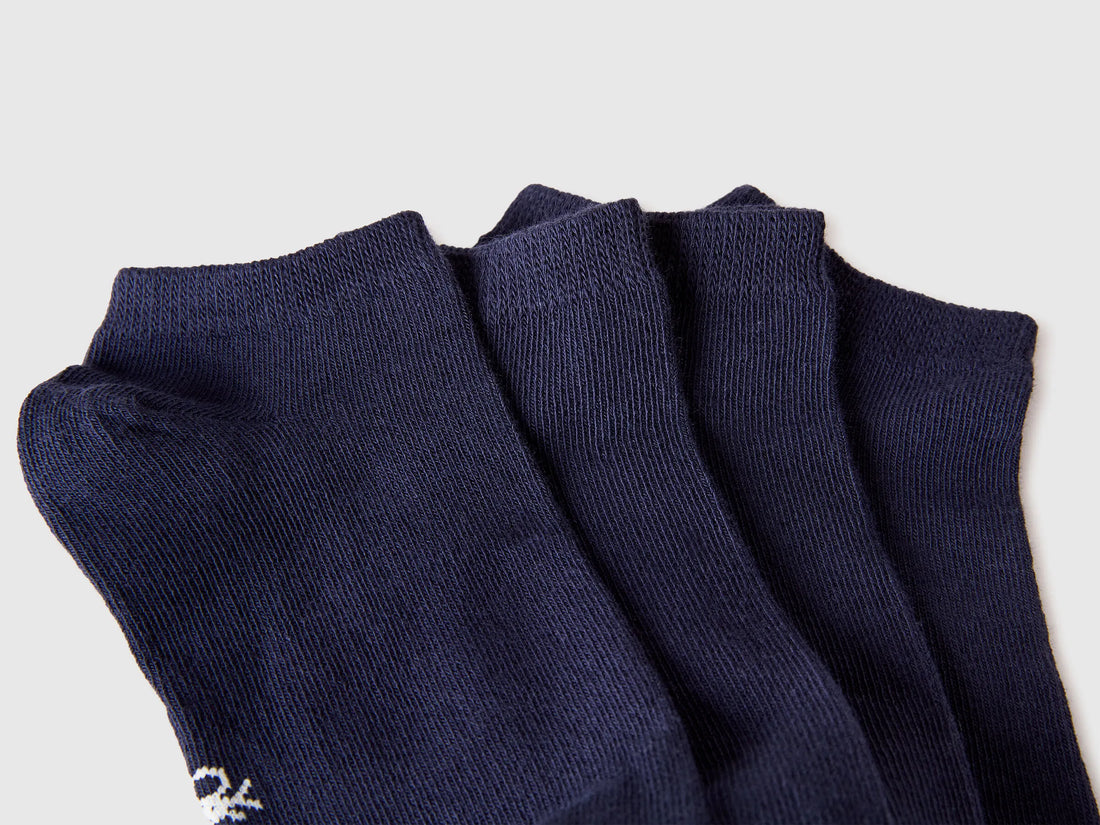 Benetton Dark Blue Boys Set of Short Socks SKU: 6GRDR7002_901 Image 02