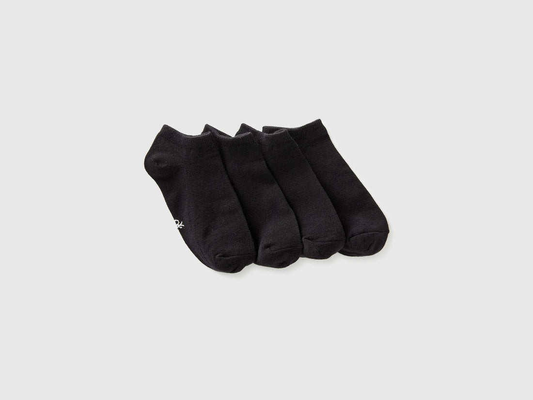 Benetton Black Boys Set of Short Socks SKU: 6GRDR7002_903 Image 01