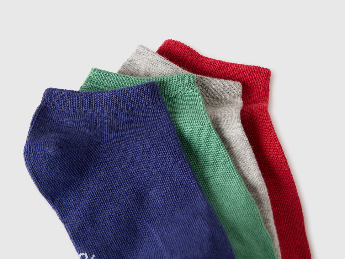 Benetton Multi-color Boys Set of Short Socks SKU: 6GRDR7002_907 Image 02
