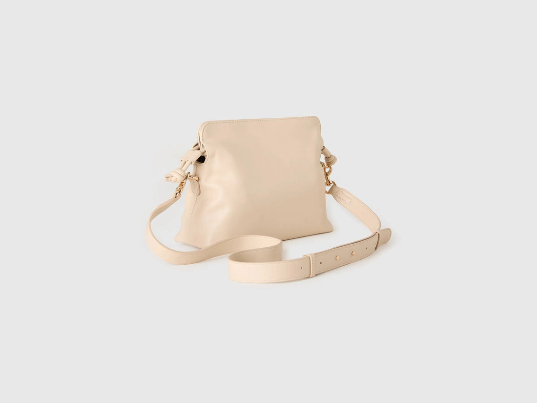 Benetton White Women Drawstring Pouch Bag SKU: 6IAWVY03P_903 Image 02