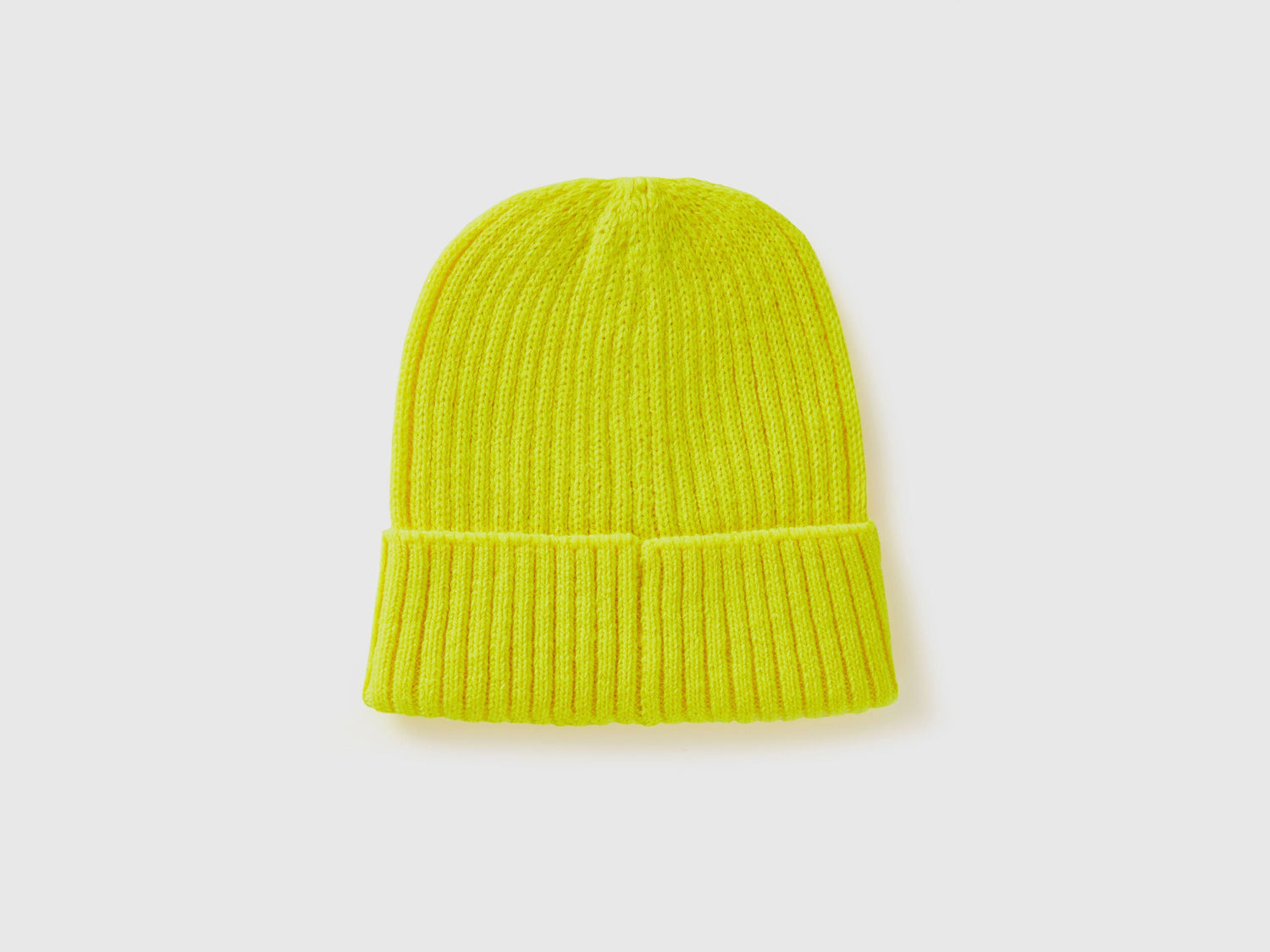 Neon Yellow Beanie with Embroidery_6LOWCA02J_40C_02