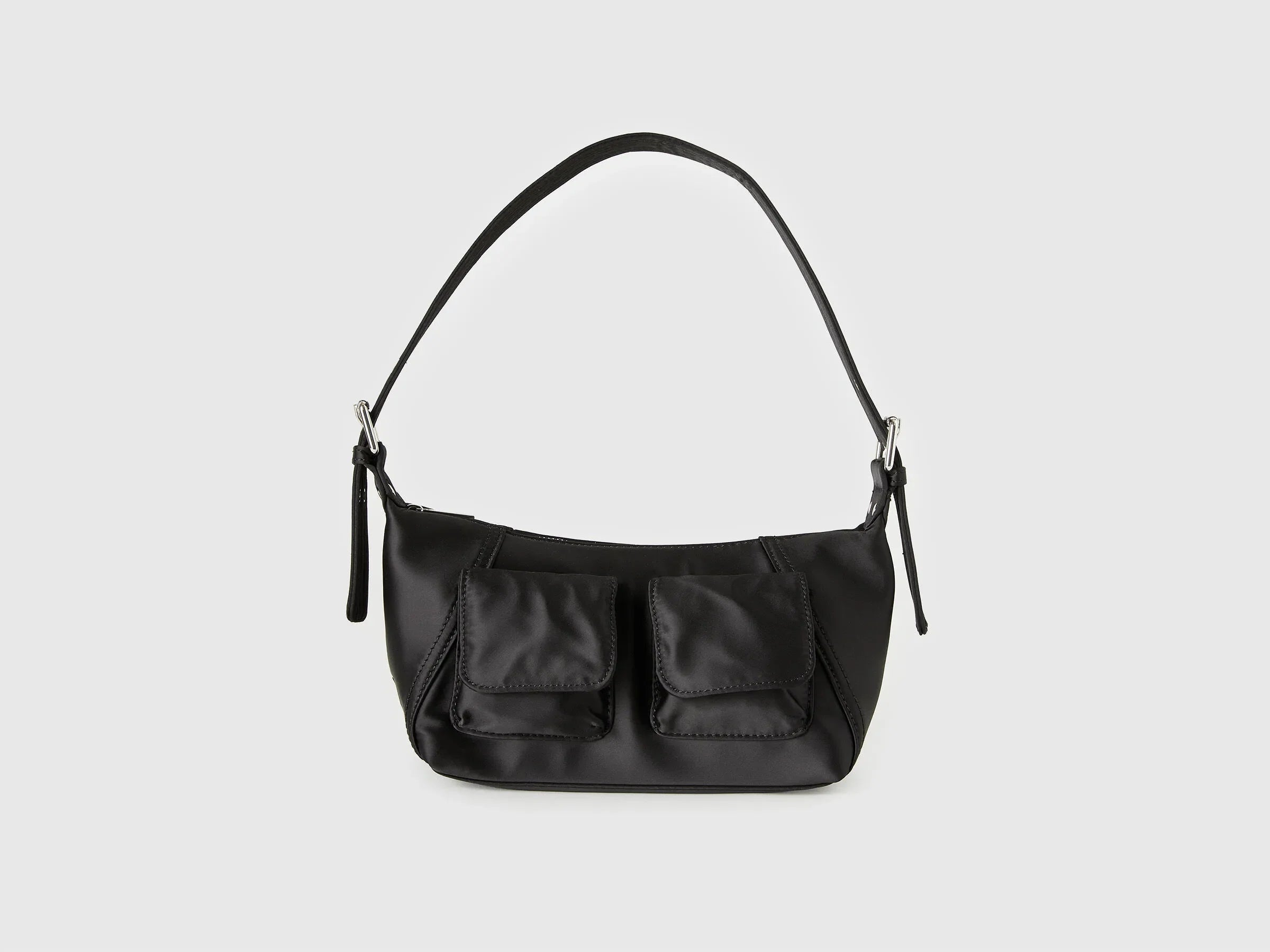 Benetton_Black_Shoulder Bag with Pockets_6N1YDY088_100_01