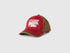 Benetton Fuchsia Boys Denim Baseball Cap with Slogan SKU: 6QJ5RA008_902 Image 01