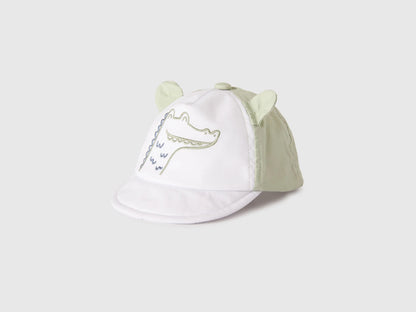 Benetton White Boys, Girls Baseball Cap with Ears SKU: 6RLGRA00G_101 Image 01