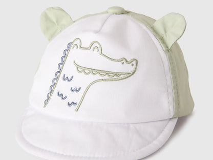 Benetton White Boys, Girls Baseball Cap with Ears SKU: 6RLGRA00G_101 Image 03