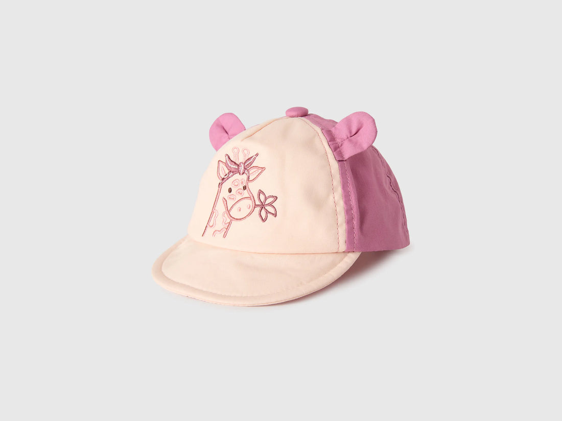 Benetton Soft Pink Girls Baseball Cap with Ears SKU: 6RLGRA00G_1B7 Image 01