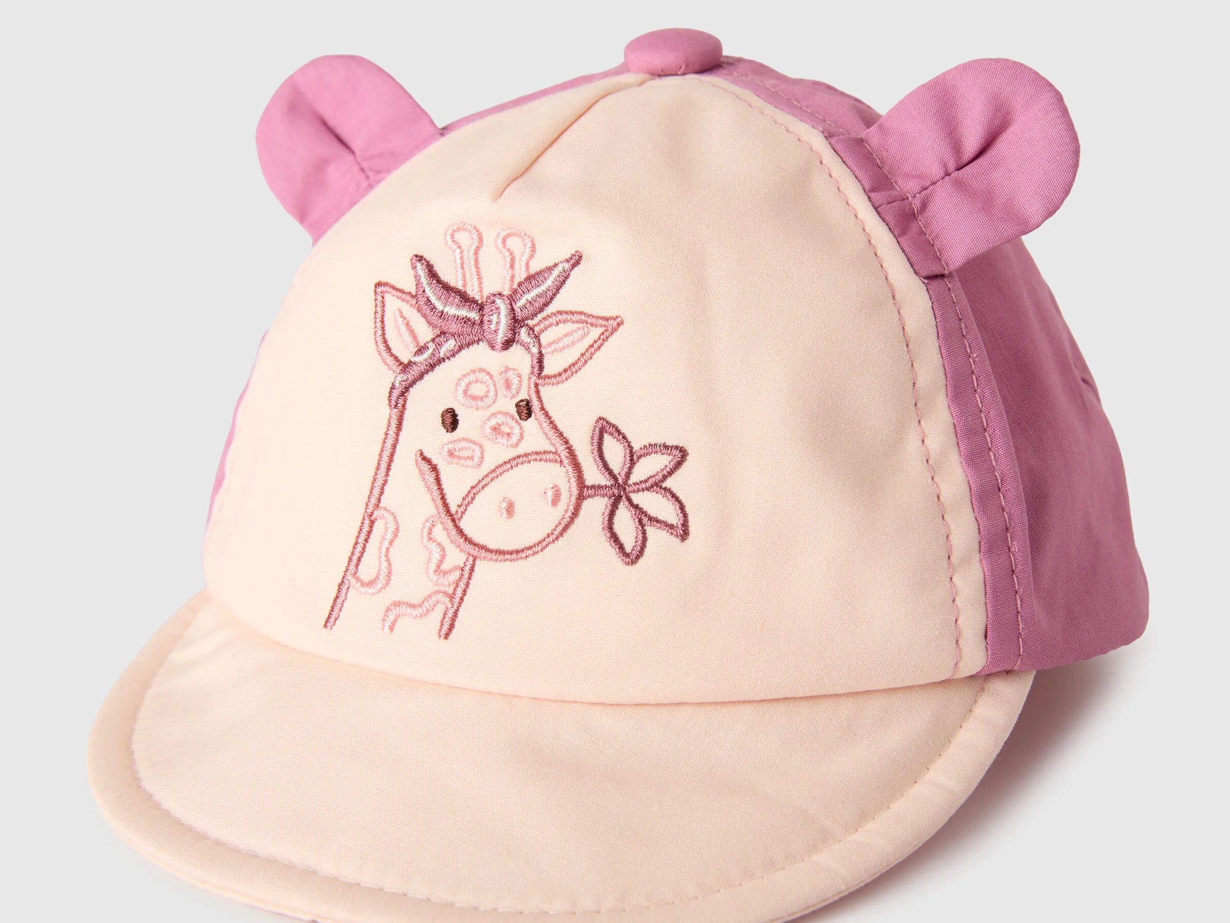 Benetton Soft Pink Girls Baseball Cap with Ears SKU: 6RLGRA00G_1B7 Image 03