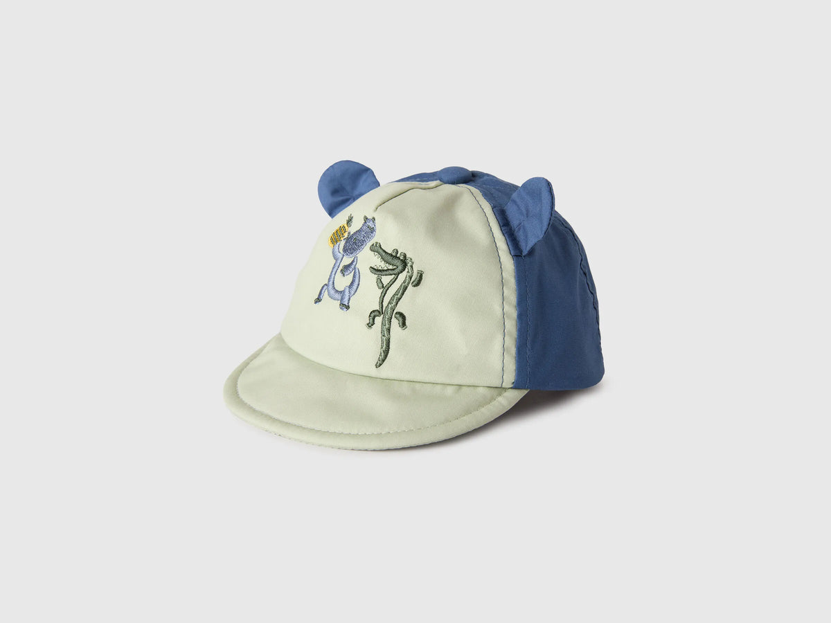 Benetton Light Green Boys, Girls Baseball Cap with Ears SKU: 6RLGRA00G_218 Image 01