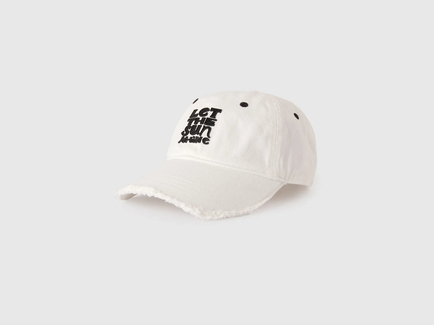 Benetton White Women Baseball Cap with 3D Application SKU: 6T86VA00D_101 Image 01