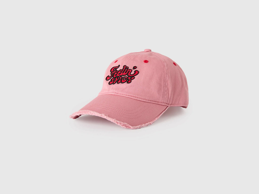 Benetton Pink Women Baseball Cap with 3D Application SKU: 6T86VA00D_901 Image 01