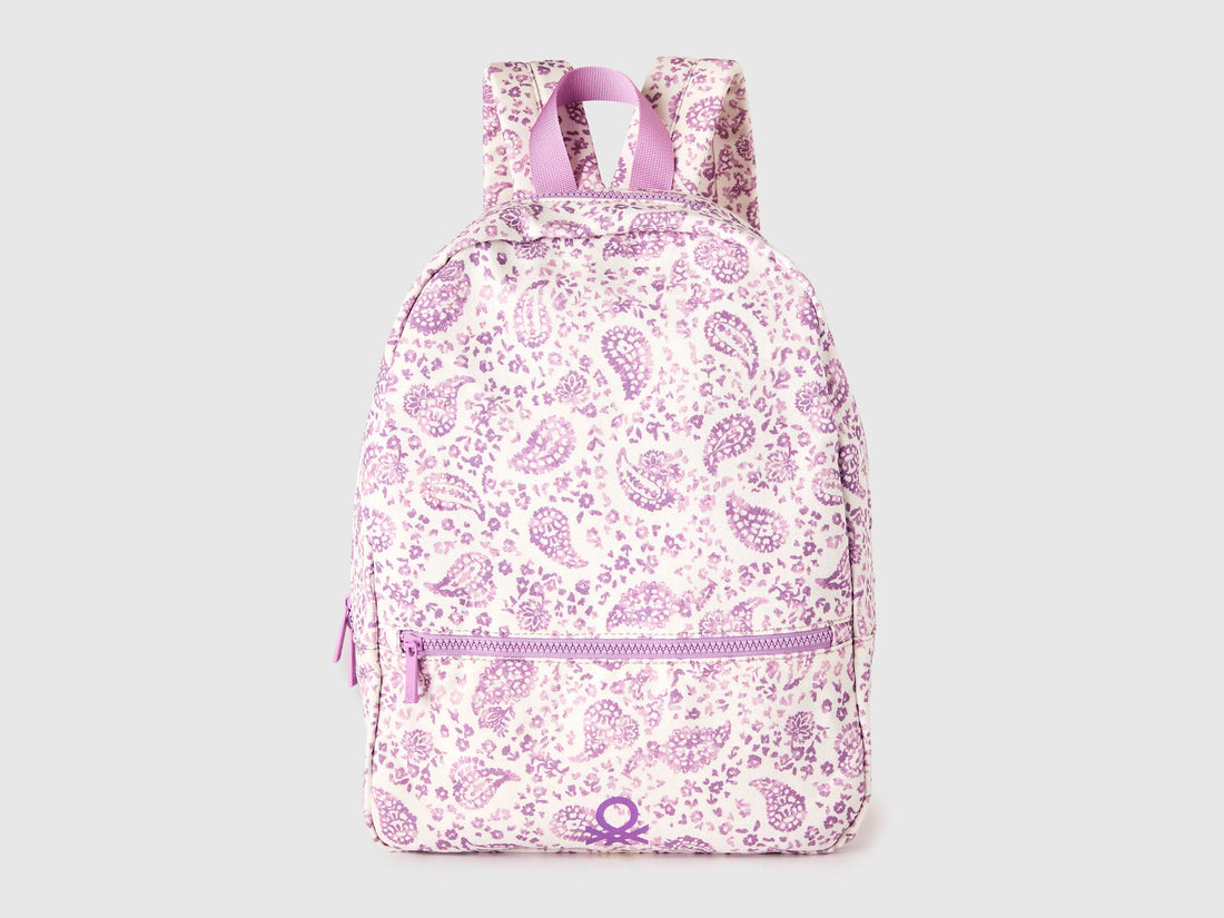 Benetton Violet Boys Patterned Backpack SKU: 6U8RRY009_914 Image 01
