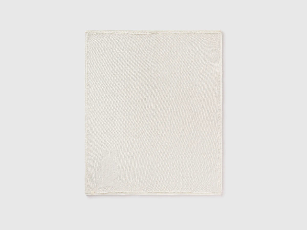 Benetton Creamy White New Born Knit Cotton Blanket SKU: 6UHXA800S_074 Image 02