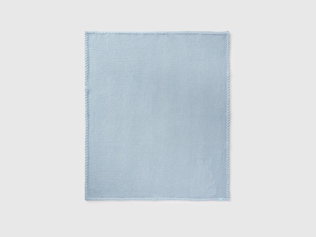 Benetton Sky Blue New Born Knit Cotton Blanket SKU: 6UHXA800S_33W Image 01
