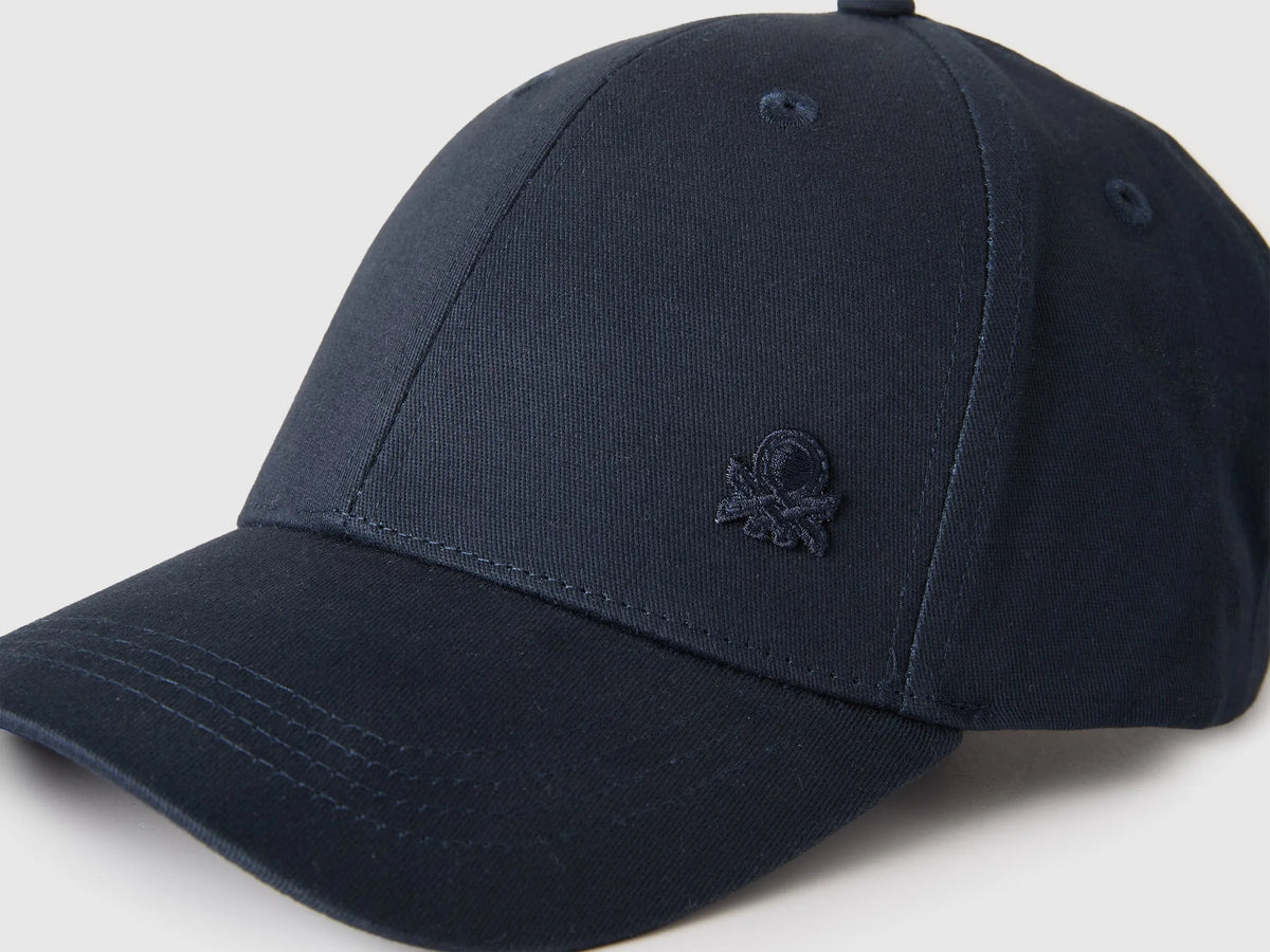 Benetton Dark Blue Men Baseball Cap with Logo SKU: 6UMVVA00H_016 Image 03