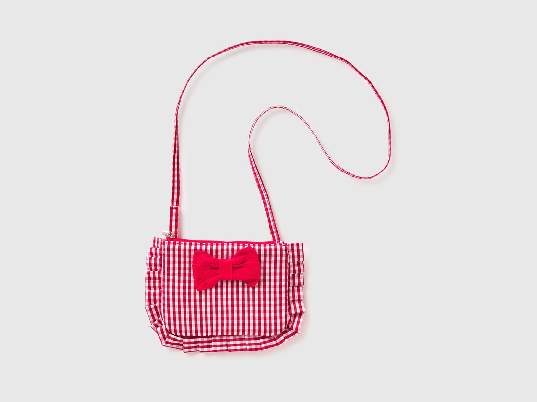 Benetton Red Girls Bag with Rouches and Bow SKU: 6W20RY003_30A Image 01