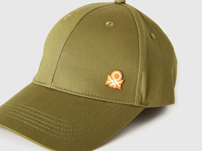 Benetton Olive Green Men Baseball Cap with Logo SKU: 6WEPVA001_2H2 Image 03