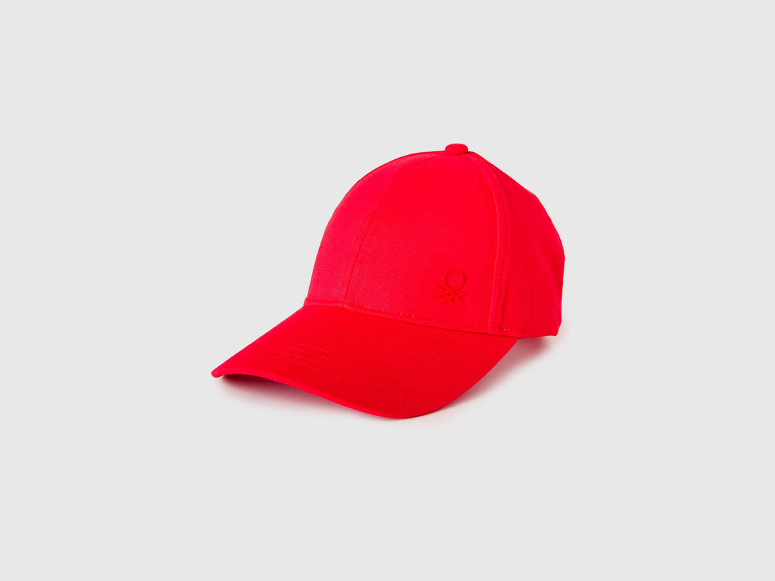 Benetton Red Boys Canvas Baseball Hat SKU: 6WJSRA00D_015 Image 01