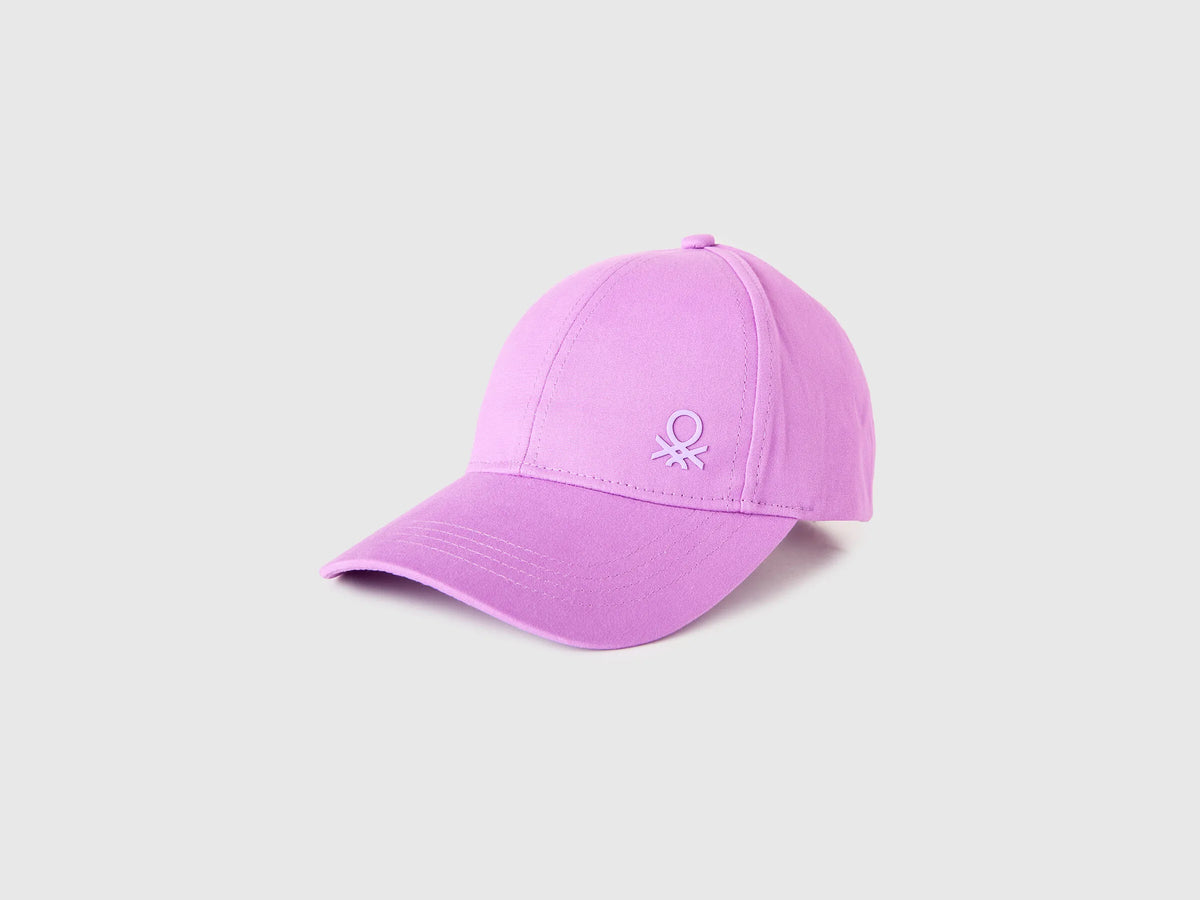Benetton Purple Boys Canvas Baseball Hat SKU: 6WJSRA00D_03L Image 01