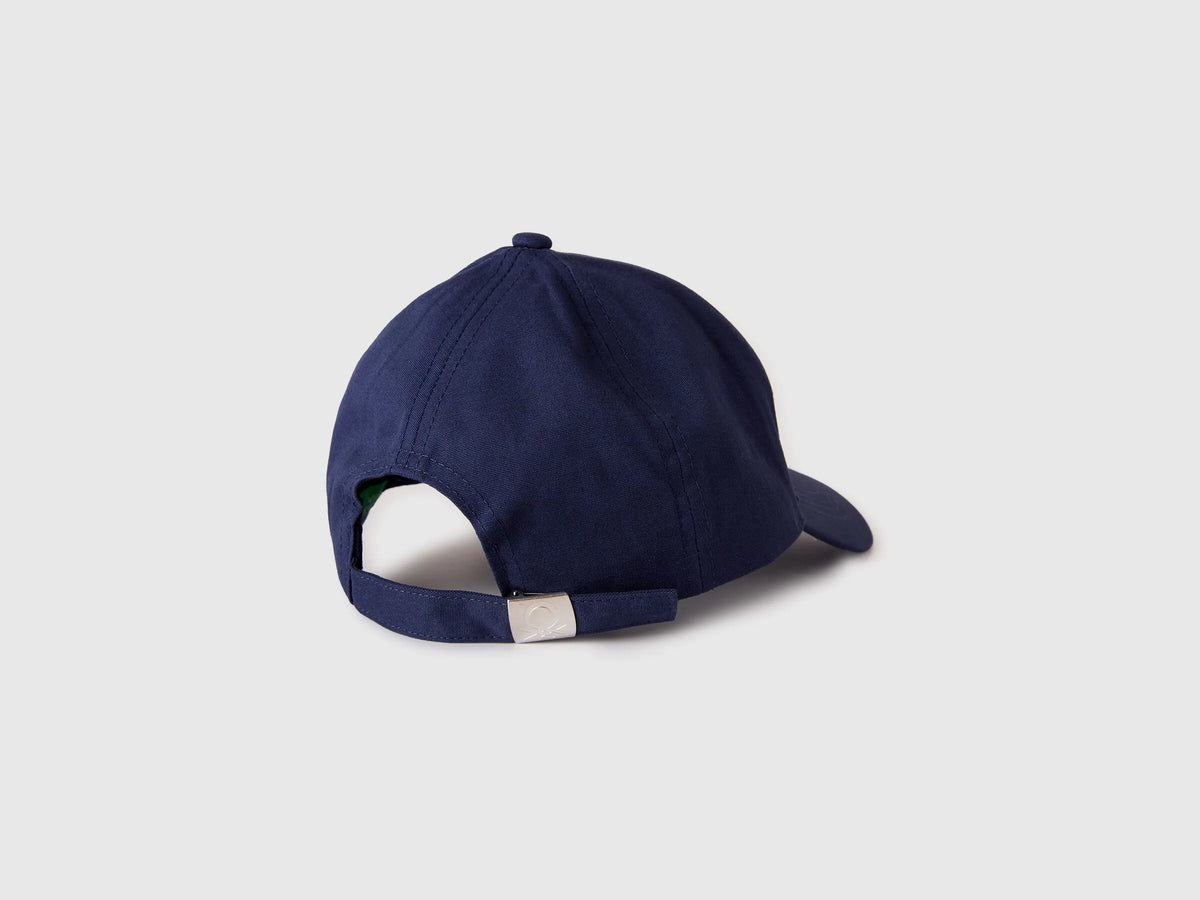 Benetton Dark Blue Boys Canvas Baseball Hat SKU: 6WJSRA00D_252 Image 02