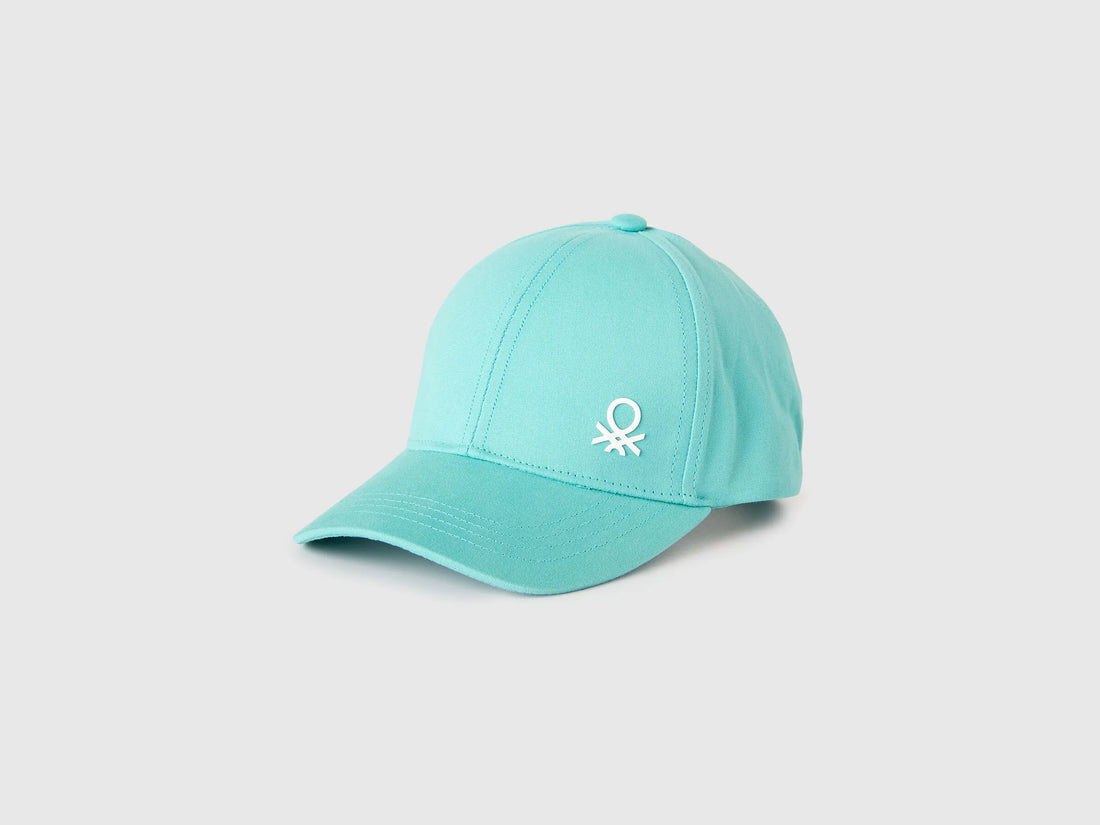 Benetton Aqua Boys Canvas Baseball Cap SKU: 6WJSRA00E_08N Image 01