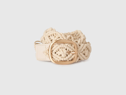 Benetton Creamy White Women Crochet Belt SKU: 6XGSVL00E_0R2 Image 01