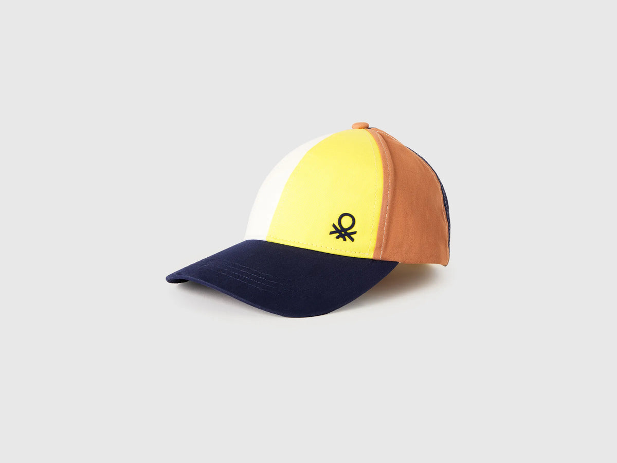 Benetton Dark Blue Boys Color Block Baseball Hat SKU: 6YE1RA00C_911 Image 01