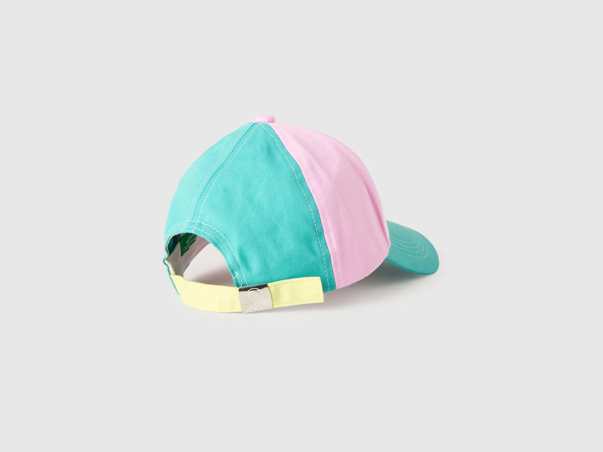 Benetton Green Boys Color Block Baseball Hat SKU: 6YE1RA00C_914 Image 02