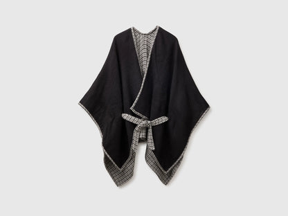 Benetton Black Women Reversible Belted Cape SKU: 6ZYLVU00N_901 Image 03
