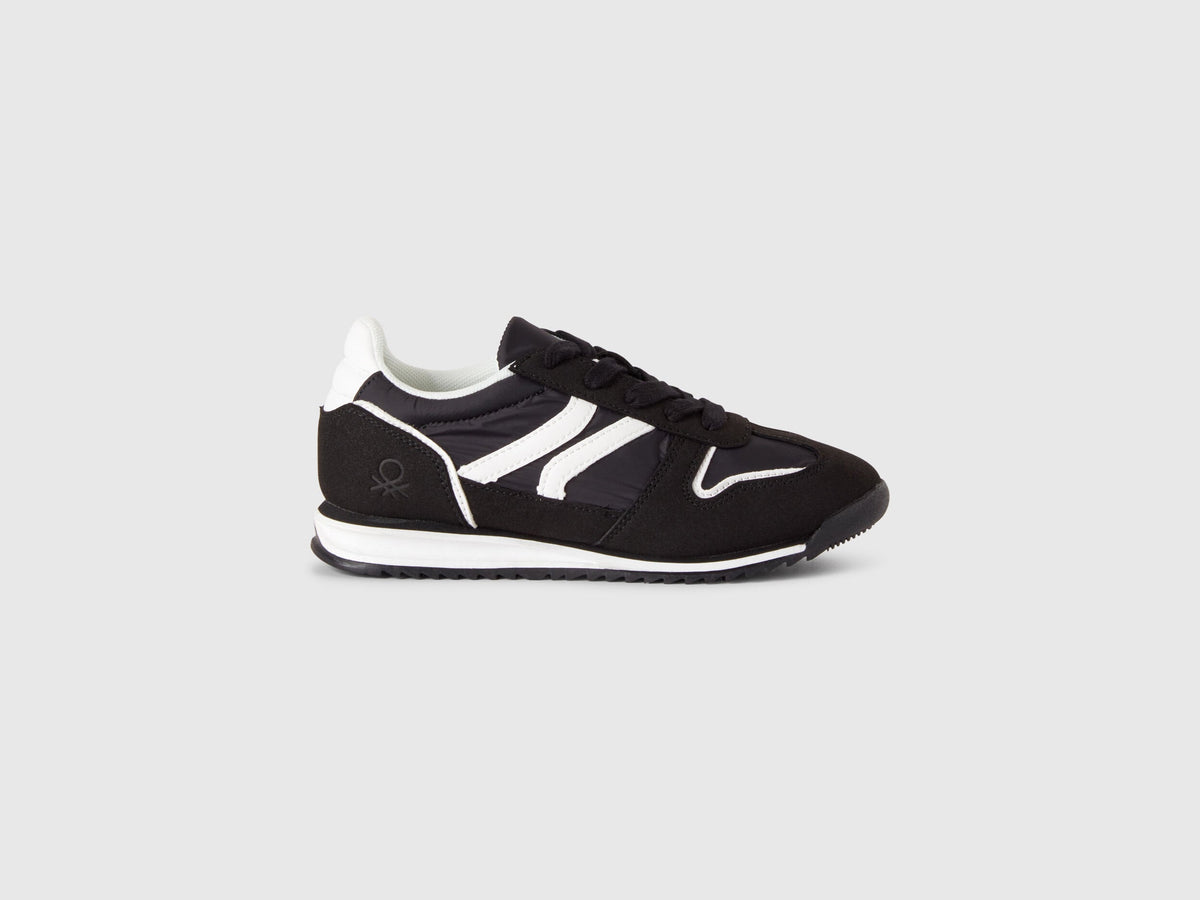 Benetton_Sneakers in Nylon and Suede Fabric_87N9CD01Q_100_01