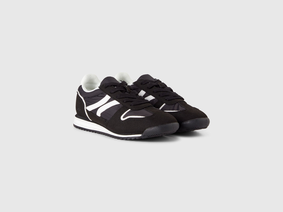 Benetton_Sneakers in Nylon and Suede Fabric_87N9CD01Q_100_02