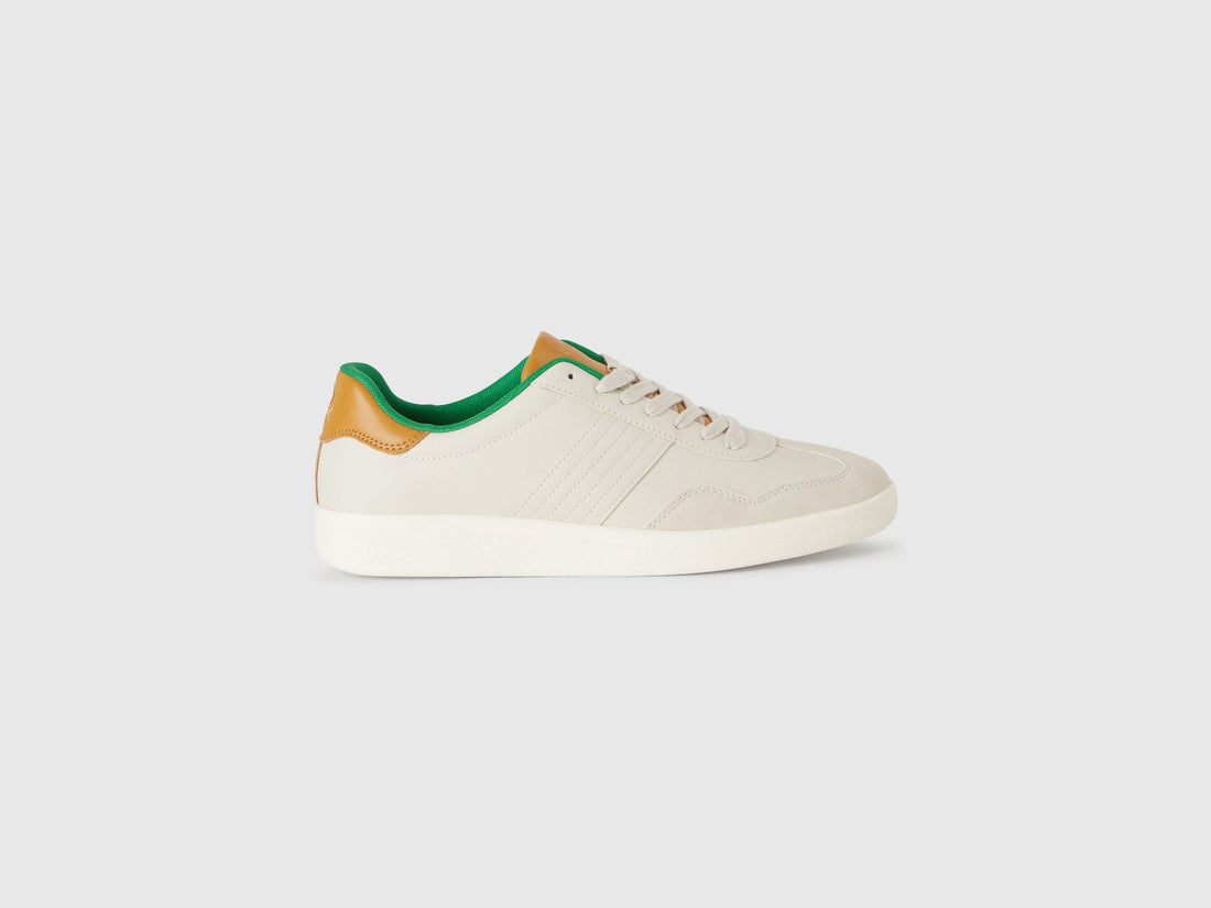 Benetton_Creamy White_Low-Top Sneakers in Imitation Suede_8S5VUD02X_074_01