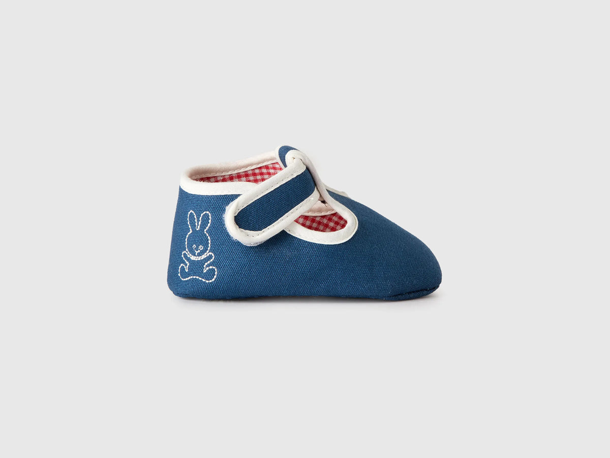 Benetton Dark Blue Boys, Girls First Steps Shoes SKU: 8W59RD001_37T Image 01
