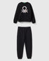 100% Cotton Sweatshirt With Glittery Logo Tracksuit_C10L8-CF02HS_100_01