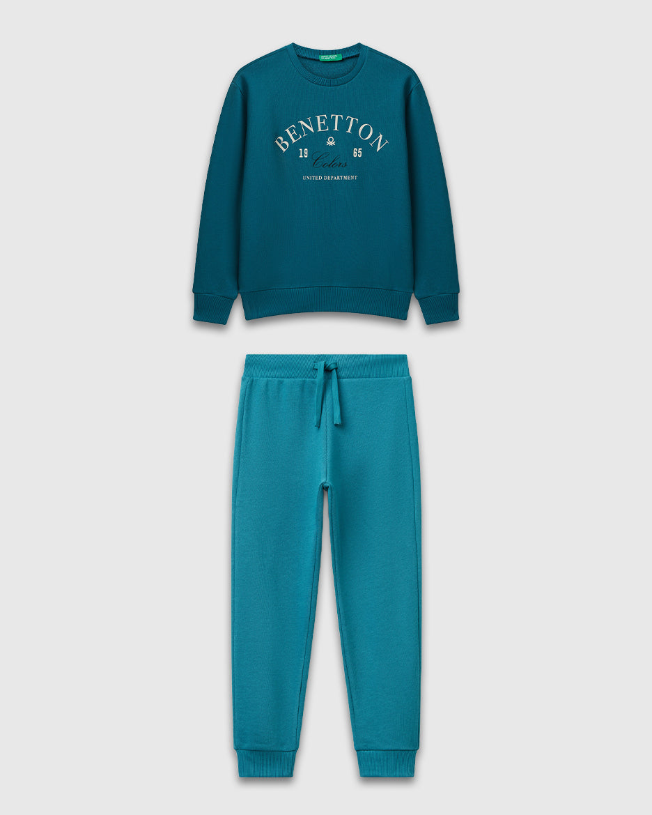 Benetton_Teal_Cotton Tracksuit with Logo_C10PZ-CF01PS_3C5_01